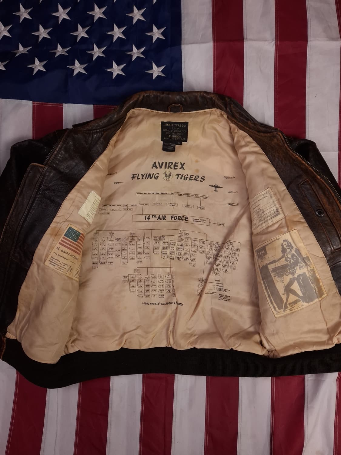 오리지날 아비렉스 미해군 G-2 천연가죽 항공점퍼 상품이미지9