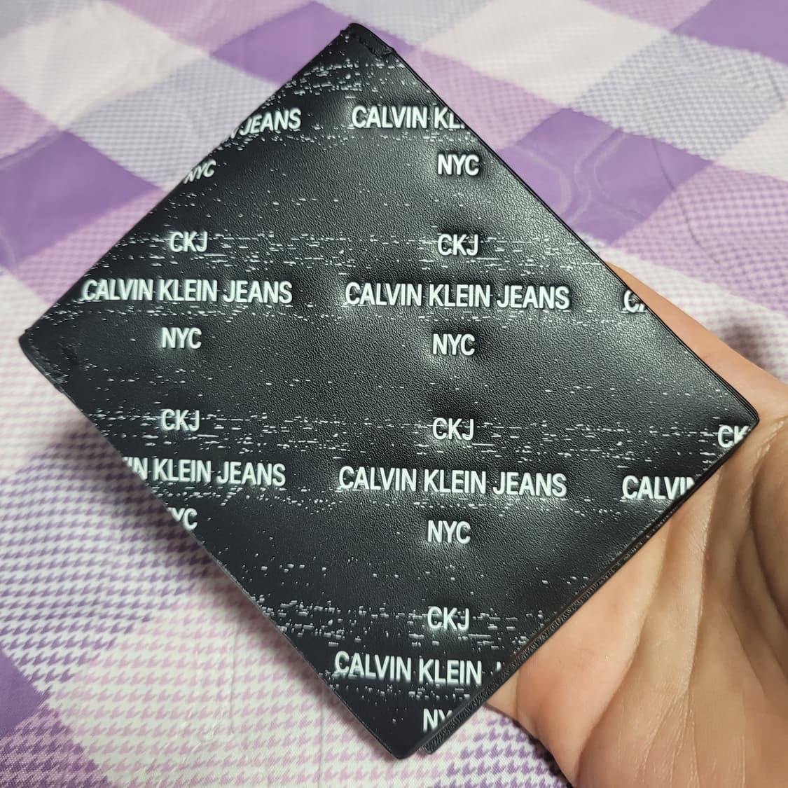 정품 캘빈클라인 진 블랙 반지갑 CKJ 로고 상품이미지9