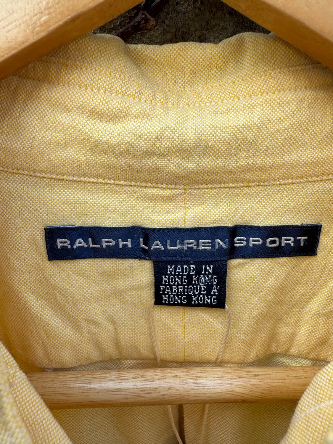 90s 폴로 랄프로렌 스포츠 코튼 셔츠 옐로우 우먼 상품이미지4
