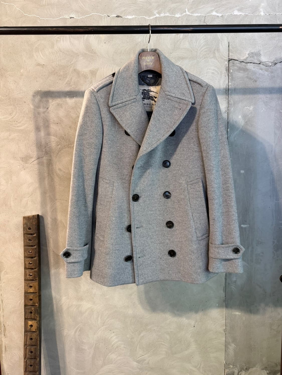 버버리 캐시미어 헤비멜톤울 피코트 100 상품이미지1