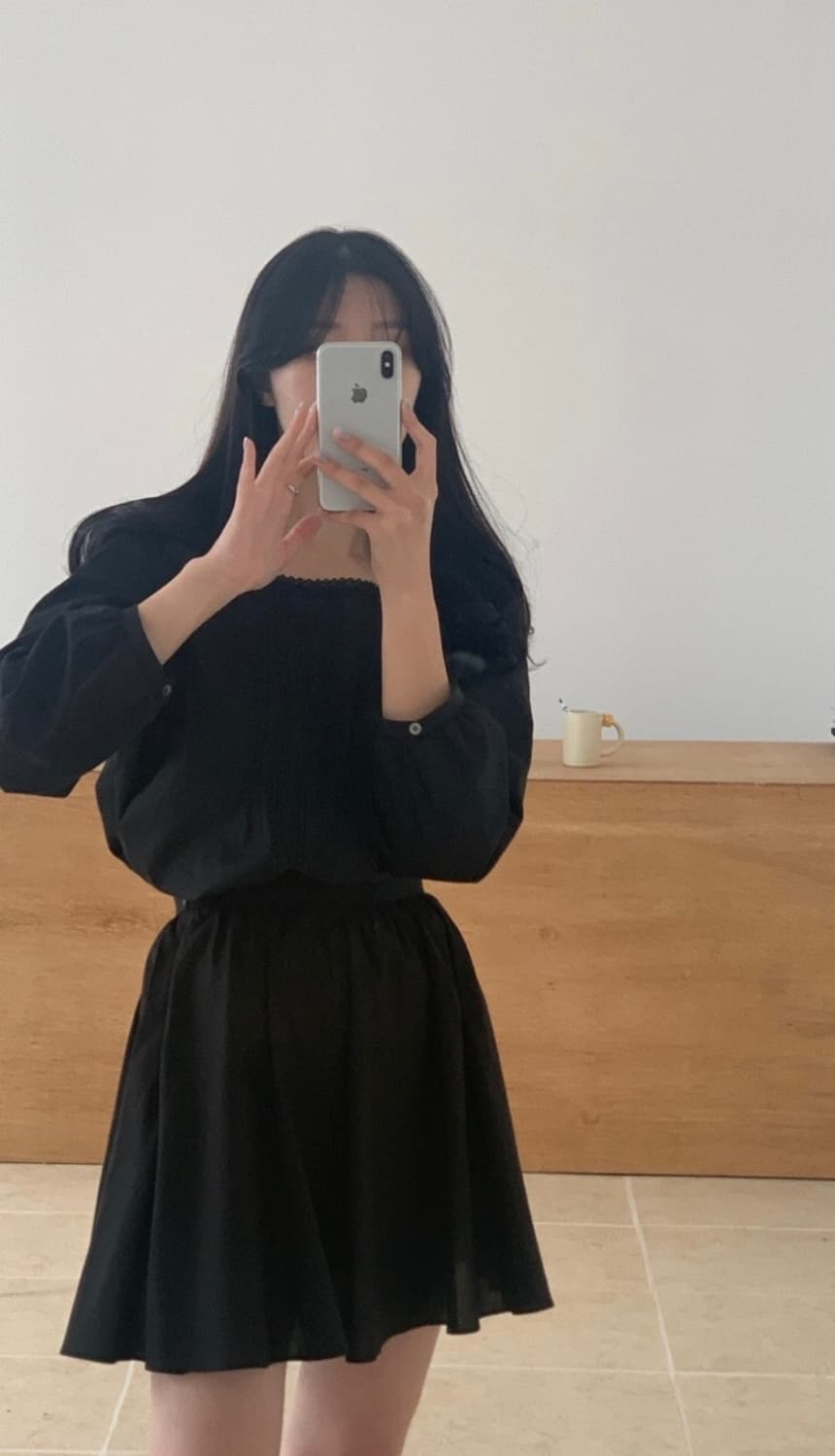 웨어웨더 모드니 스커트 블랙 XS (새상품, 택 O) 상품이미지2