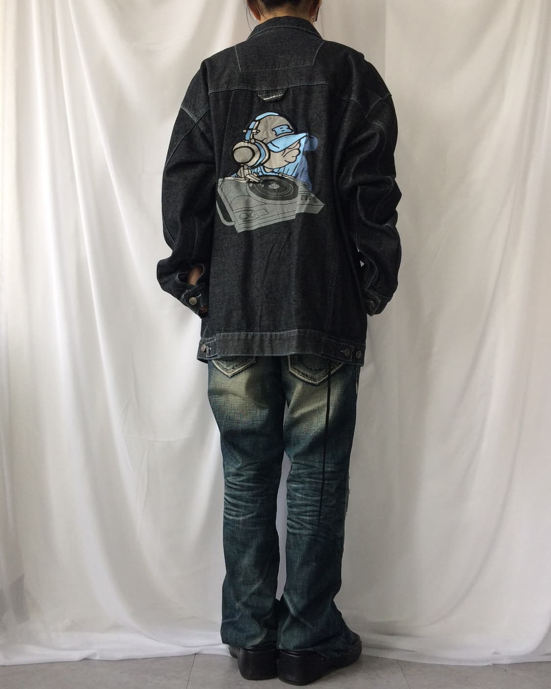 Sohk Back patch point denim over fit jac 상품이미지6