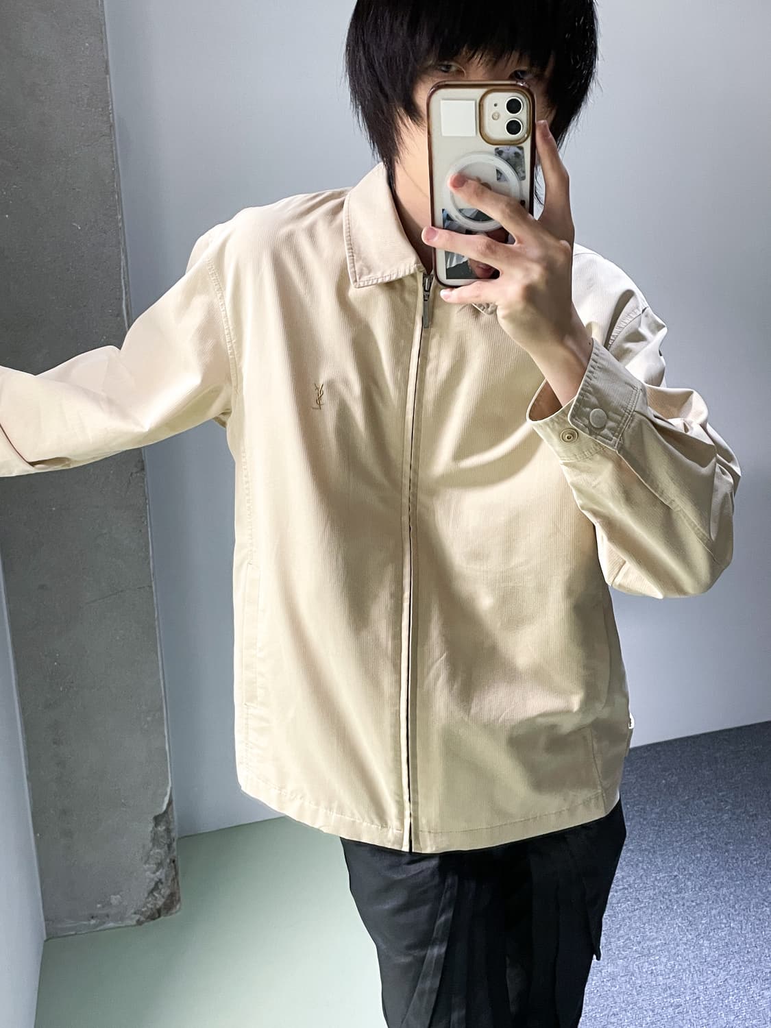 입생로랑 90s YSL 로고 집업 자켓 상품이미지1