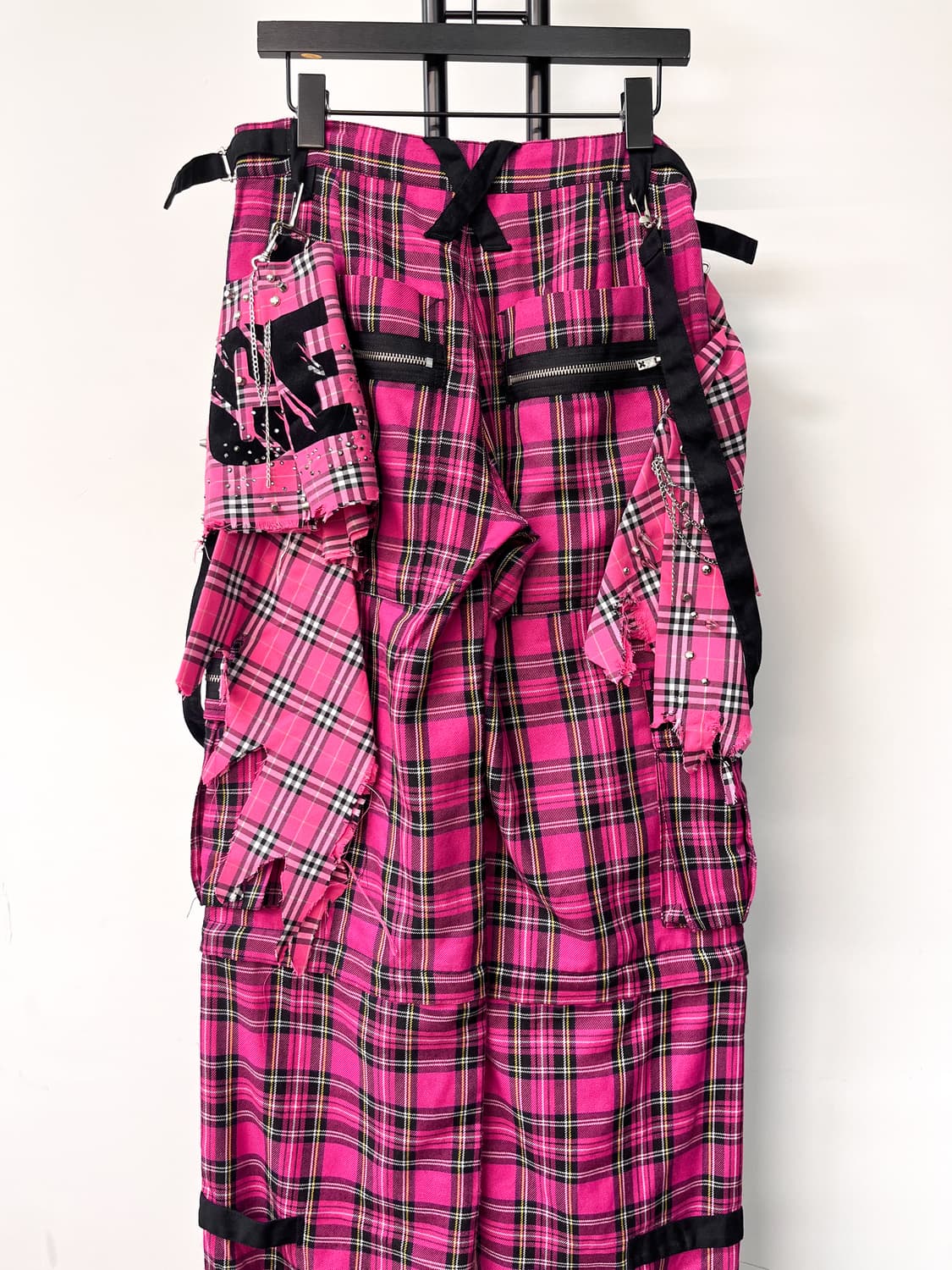 트립 Nyc 핑크 플래이드 카고 팬츠 상품이미지6