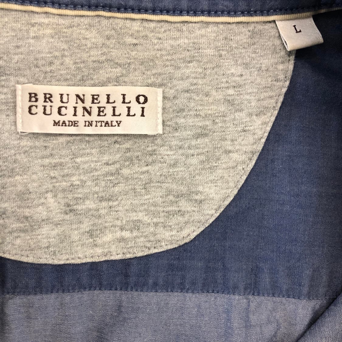 브루넬로쿠치넬리 솔리드 블루셔츠 L 상품이미지5