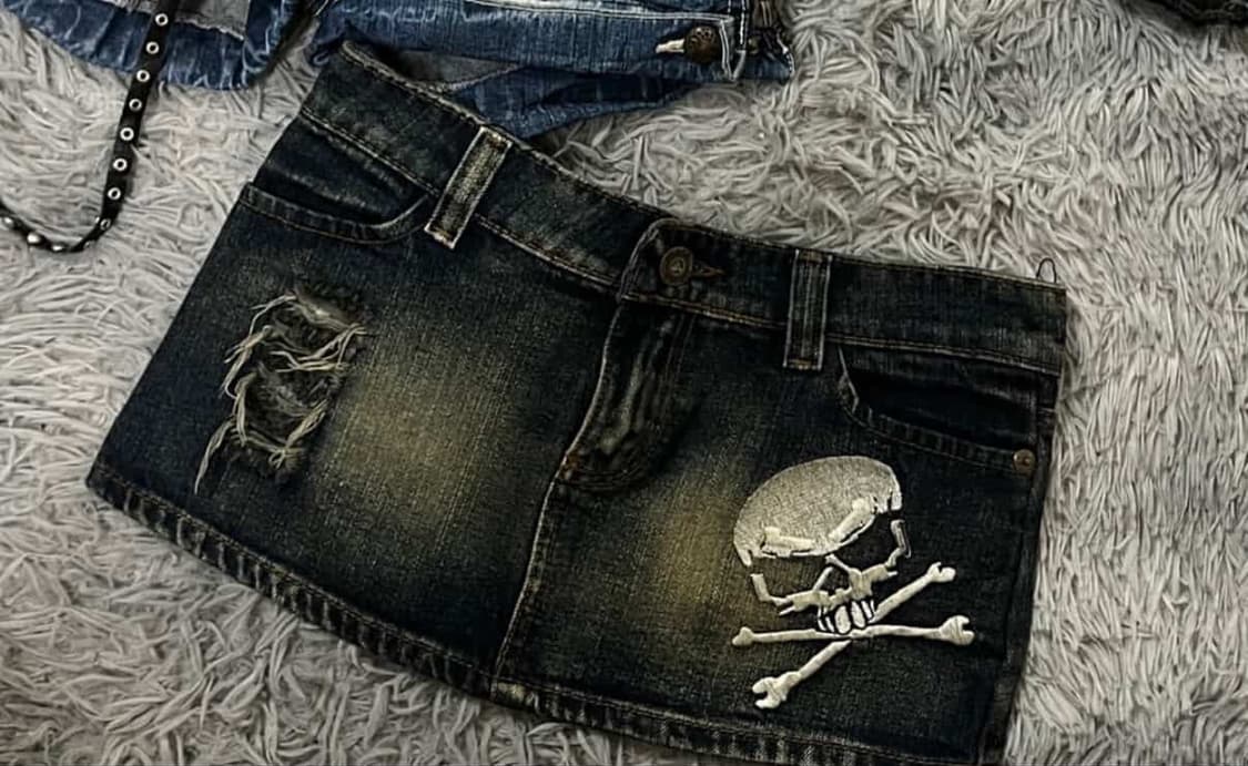 스켈레톤 미니스커트 상품이미지1