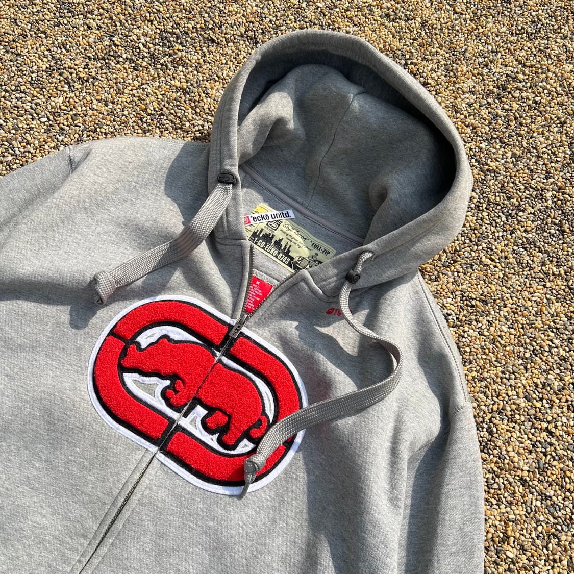 에코 올드스쿨 빅로고 헤비 후드집업 상품이미지2