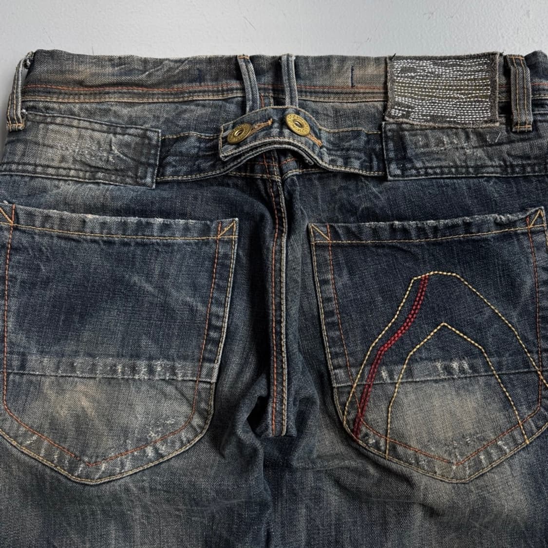 버커루 새깅 신치백 워싱 와이드 데님팬츠 상품이미지6