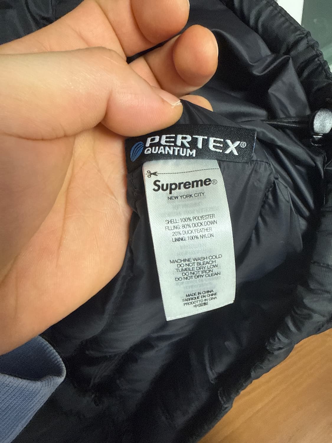 슈프림 마이크로 다운 하프 집업 블랙 M 상품이미지3