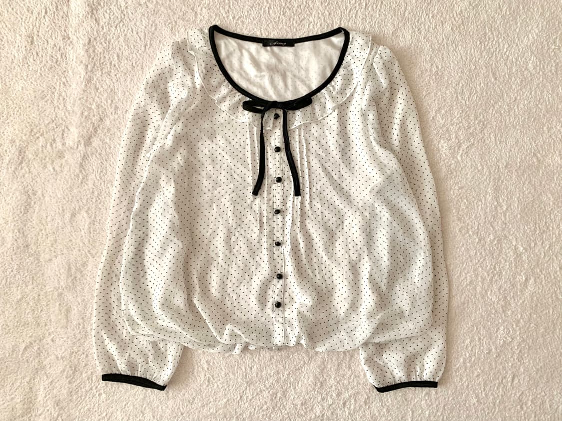 벌룬 도트 블라우스 상품이미지2