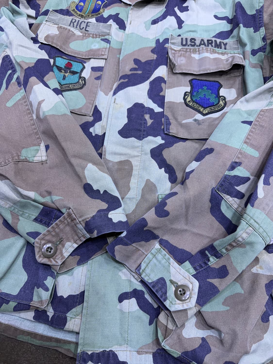 밀리터리 U.S ARMY 우드랜드 카모 bdu 야상자켓 M 상품이미지6