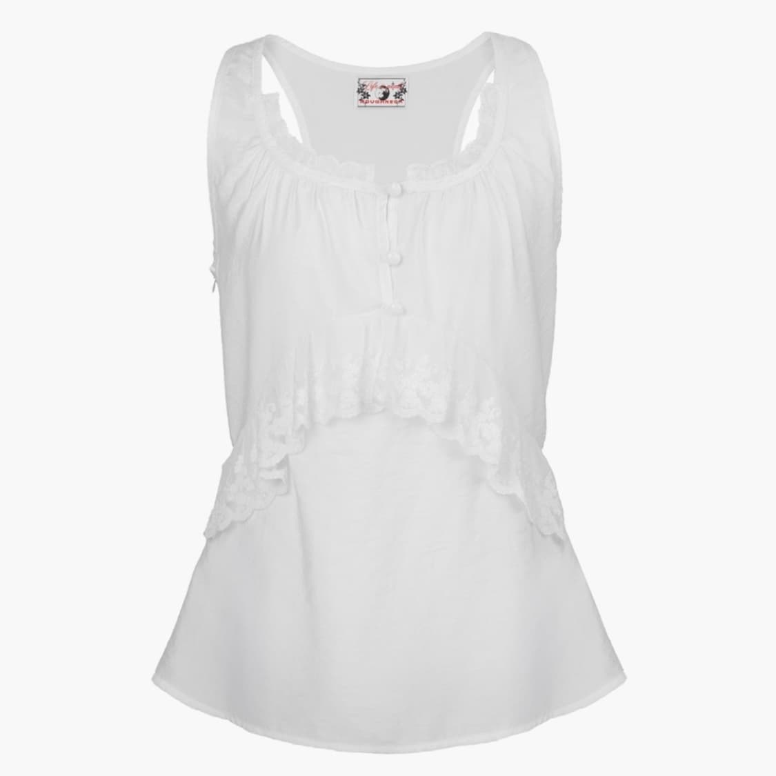 러프넥 나시 Fairy Vintage Lace Top 상품이미지2