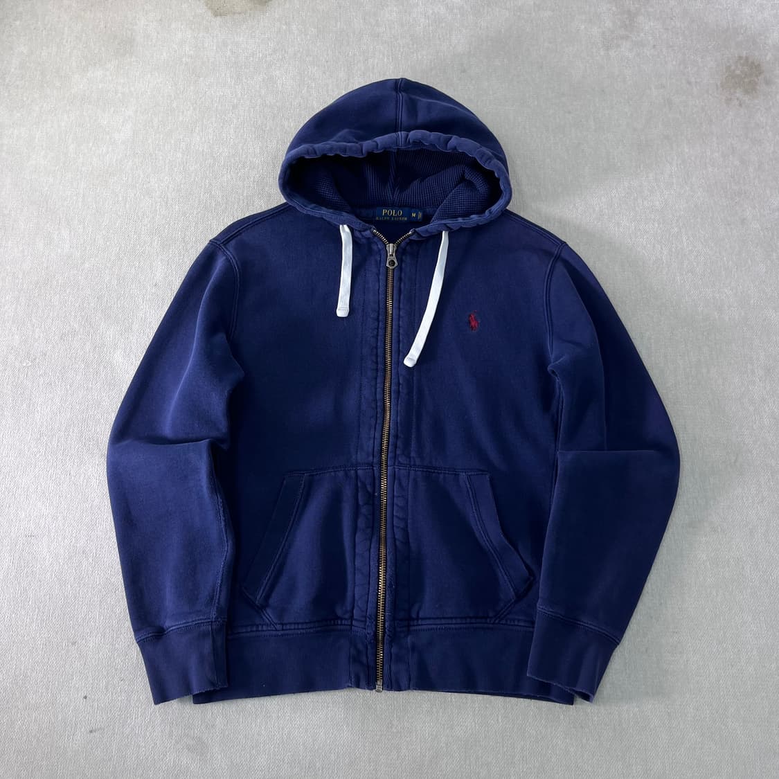 95 폴로랄프로렌 와플 블루 후드집업 상품이미지1