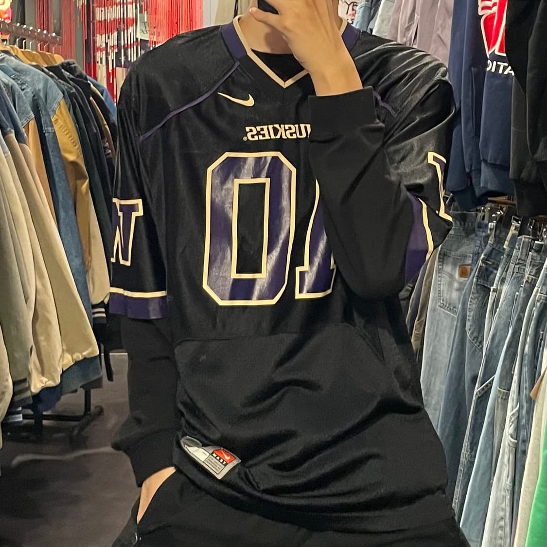 [IM] NFL HUSKIES No.10 블랙 반팔져지 상품이미지3