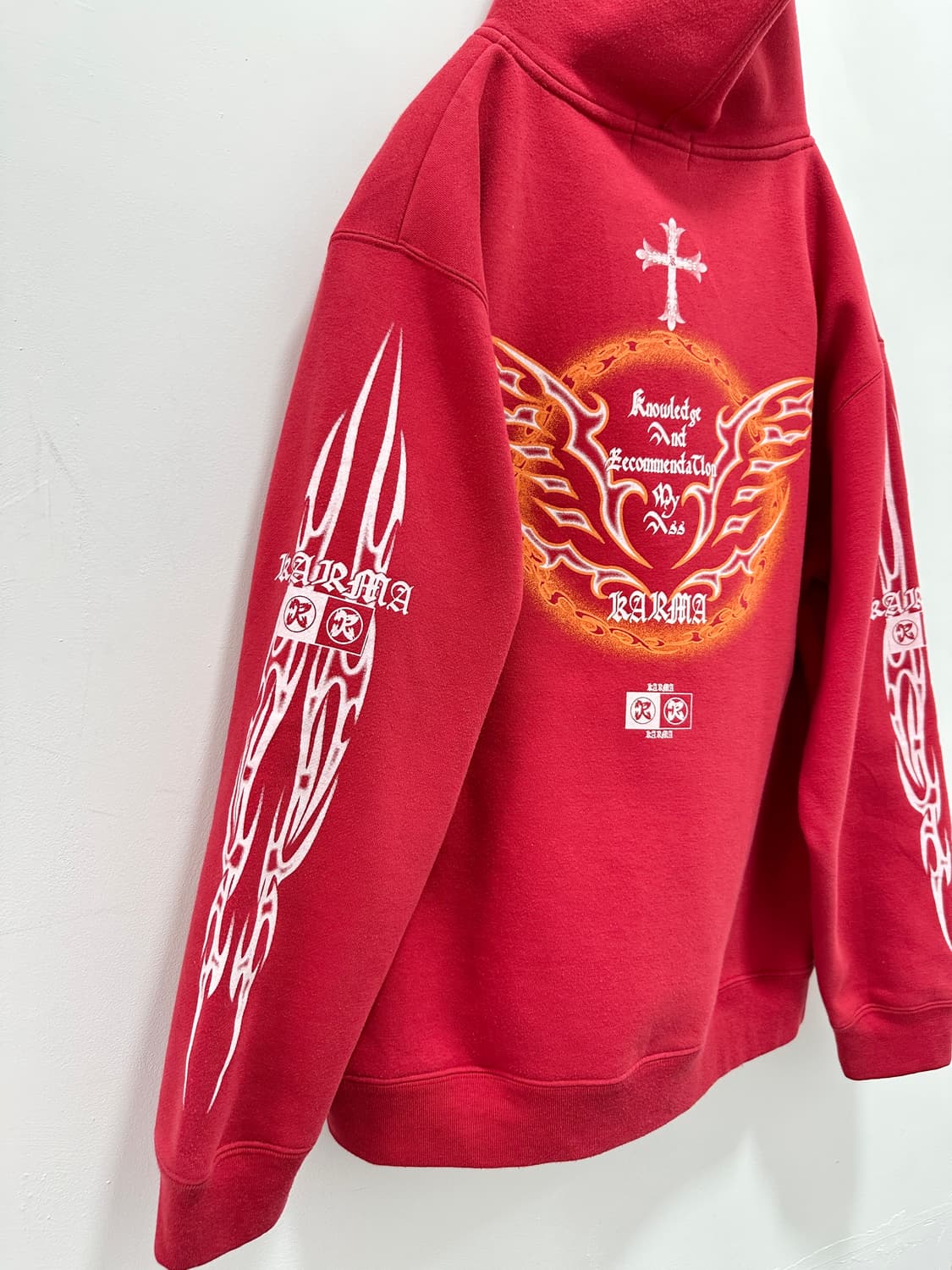 Karma gothic tribal cross hoodie 상품이미지3