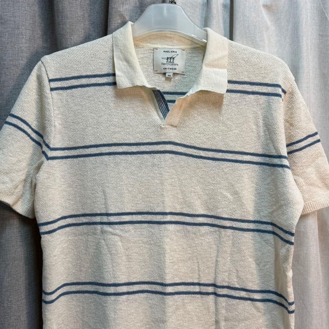 [XL] 헨리코튼 아사 면 여름 니트 반팔카라티 상품이미지3