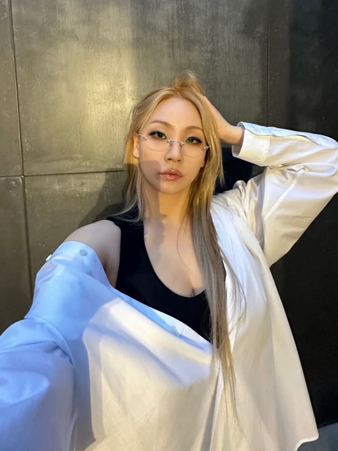 라운드 무테 투애니원 씨엘 채린 원형 스우파 리정 선글라스 갸루 안경 상품이미지3