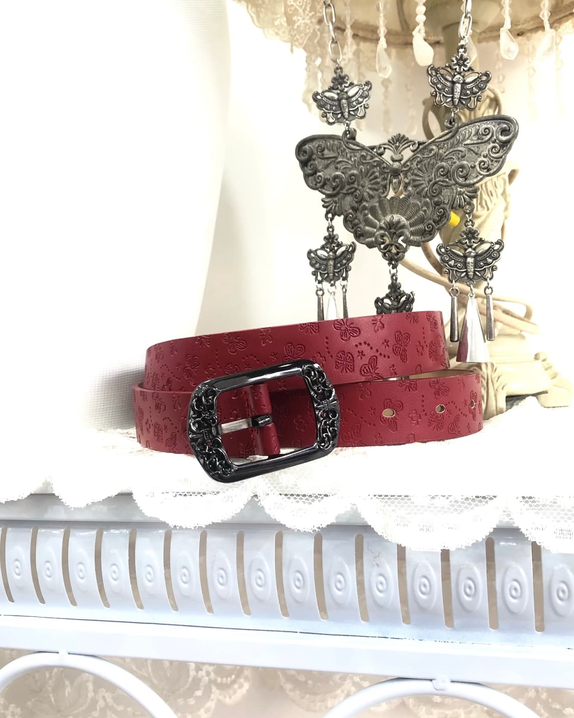 red butterfly pattern antique belt 상품이미지1