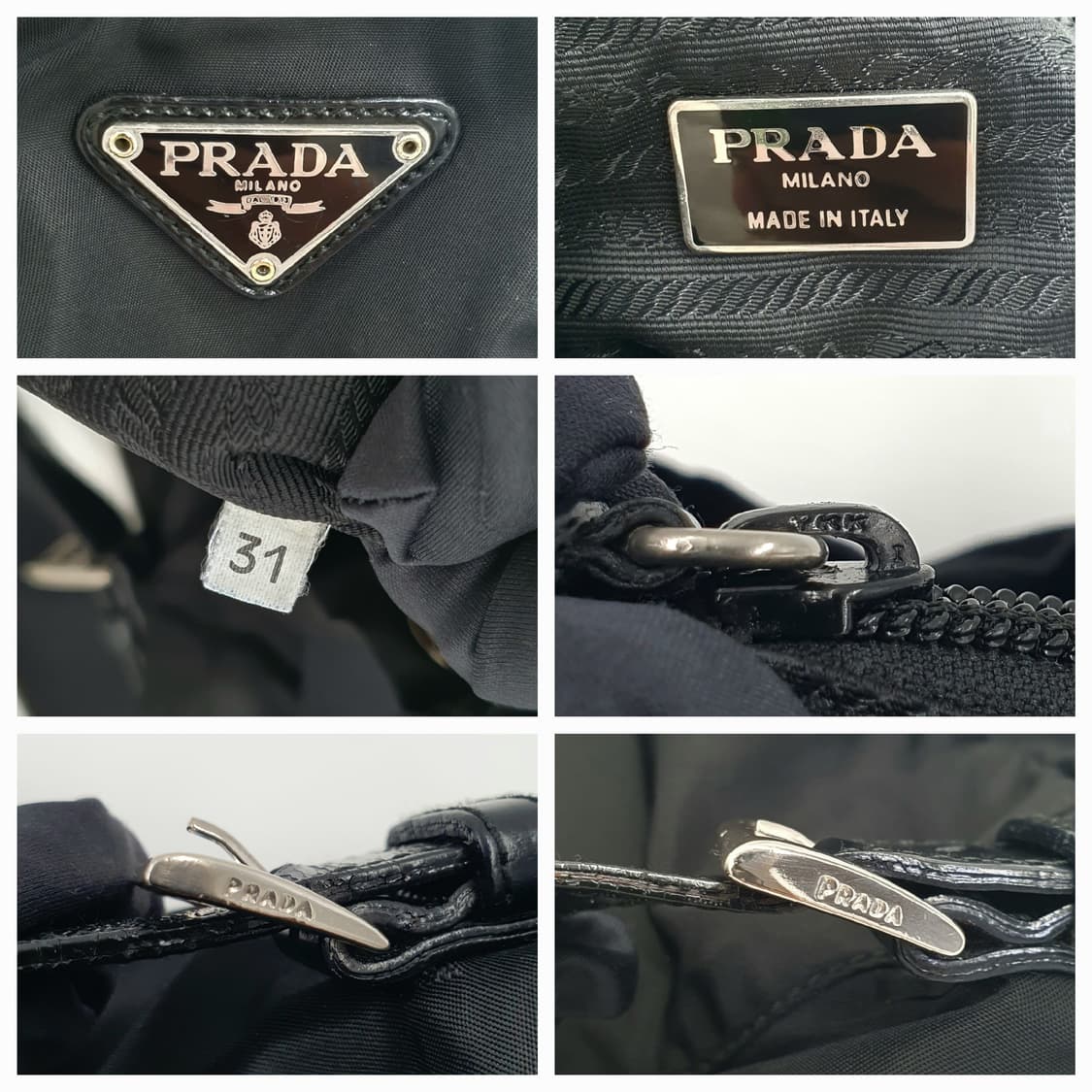 프라다 리나일론 원포켓 블랙 백팩 B4650F 상품이미지5