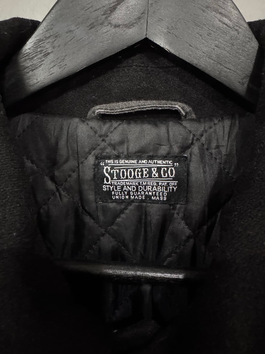 Stooge & Co 레터링 누빔 바시티자켓 상품이미지5