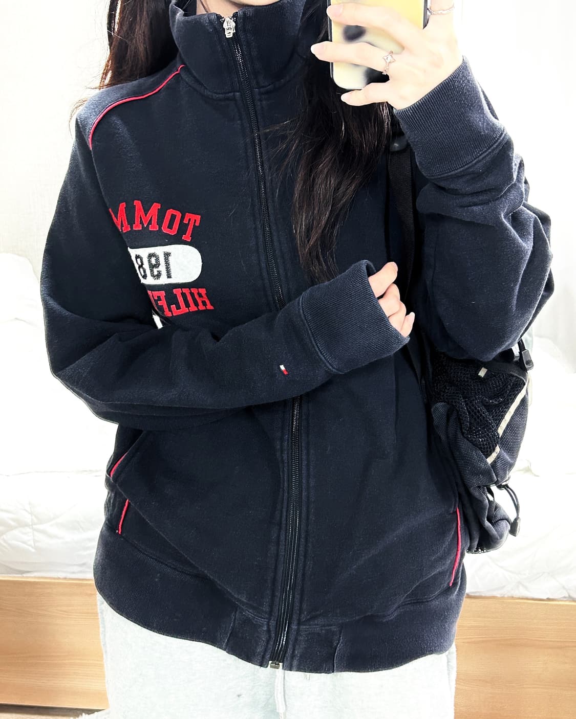 타미힐피거 블랙 코튼집업 상품이미지4