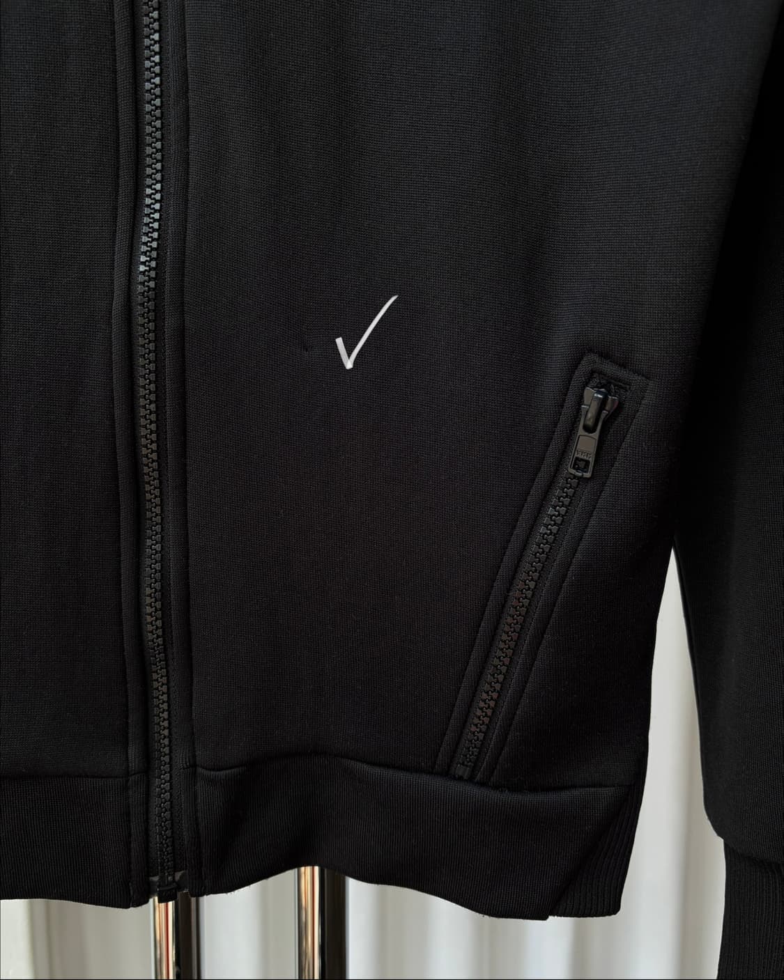 [M]아디다스 블랙 실버 검실 후드 플락 트랙탑 져지 상품이미지10