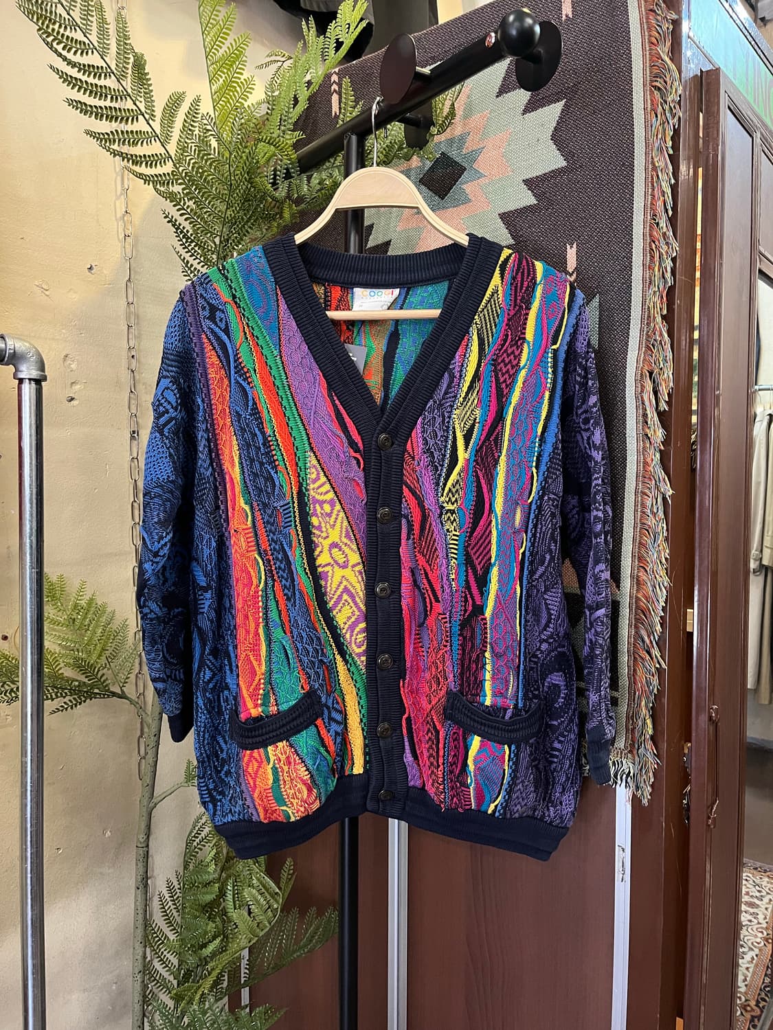 쿠지 멀티 컬러 케이블 니트 가디건 #csz572 상품이미지1