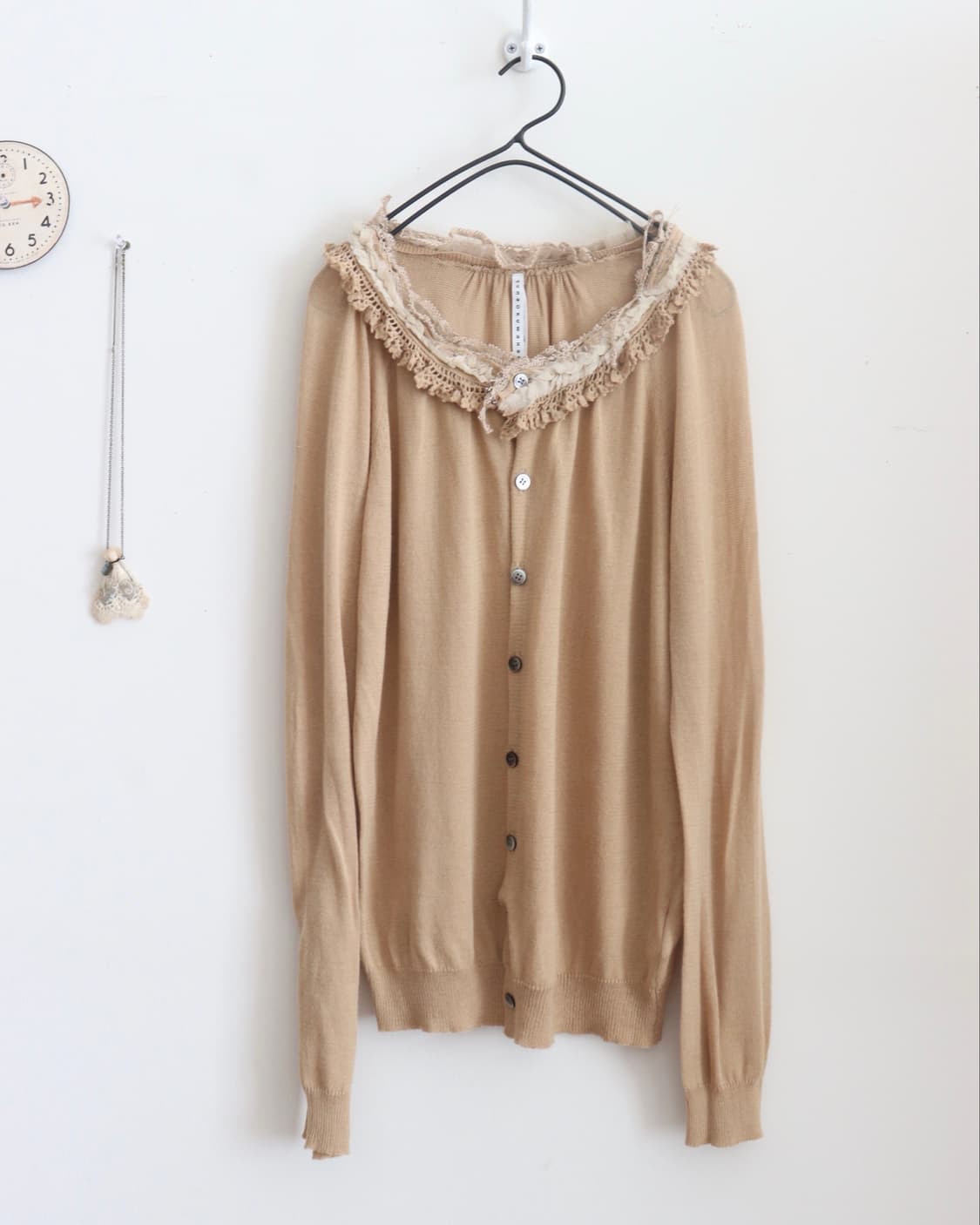 [Sunao Kuwahara] Lace Frill Cardigan 상품이미지8