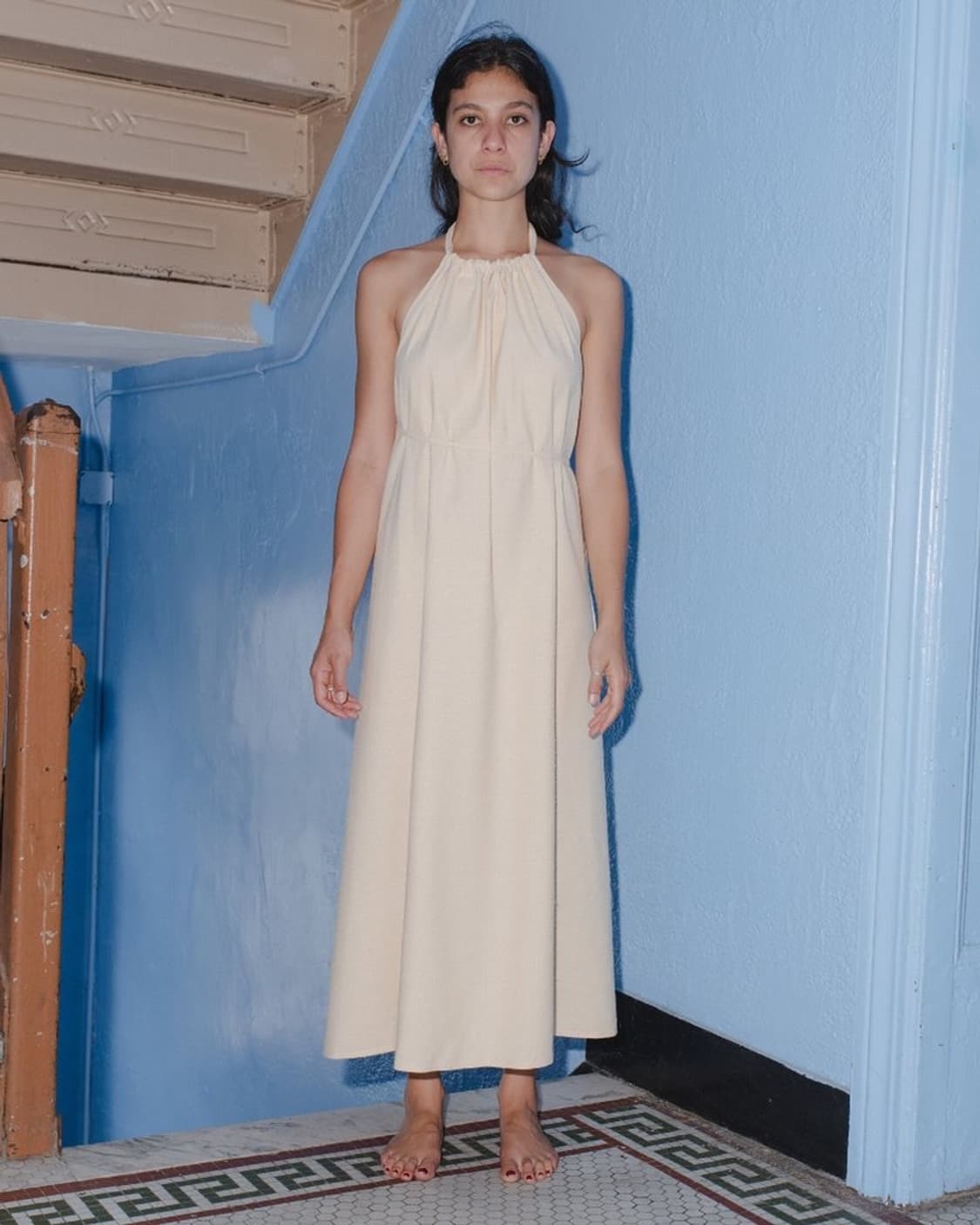 Dour Silk Apron Dress 상품이미지1