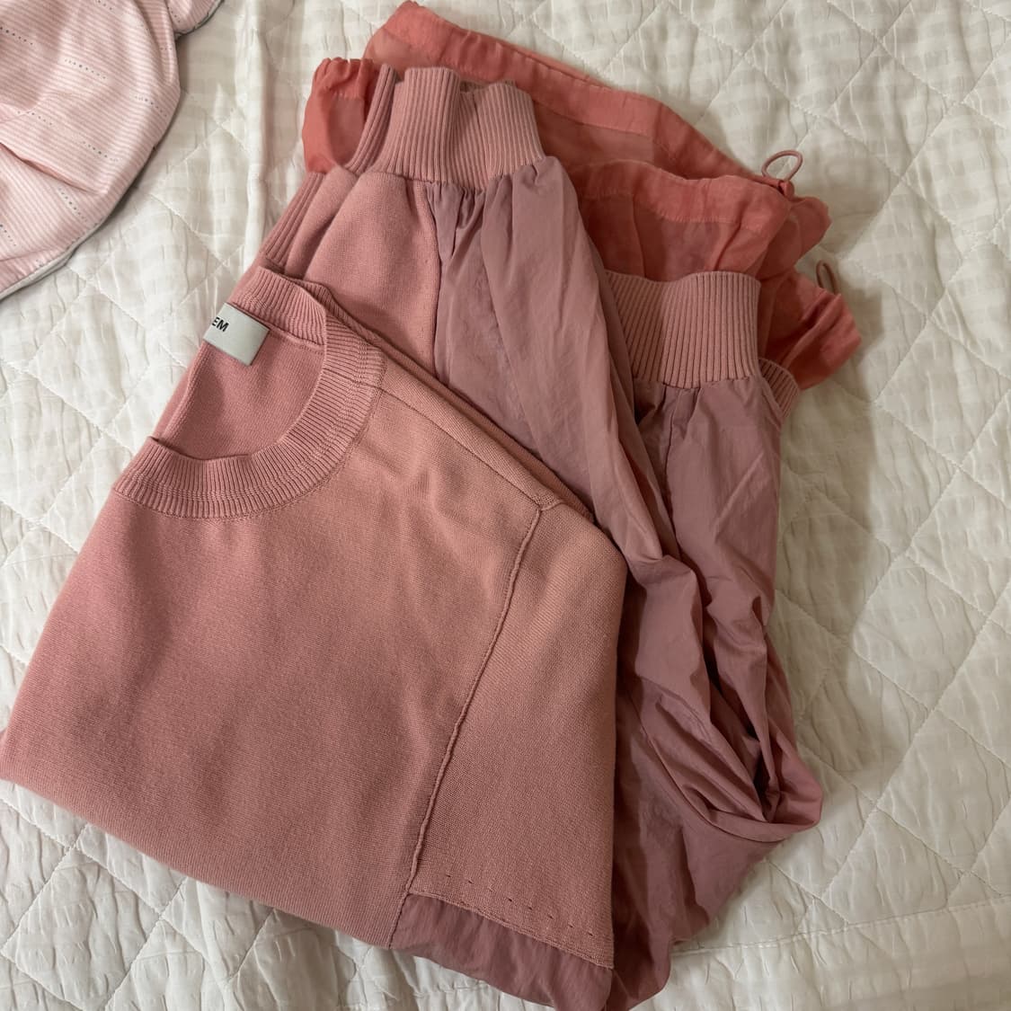 SYSTEM 시스템 핑크 레이어드 니트 F 상품이미지6