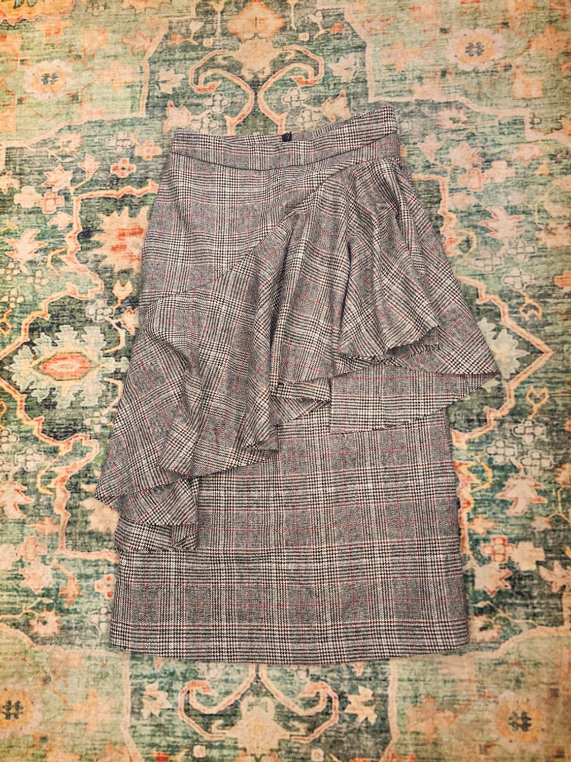 르꼬르망(le CORMANG)체크 커팅 스커트 상품이미지2