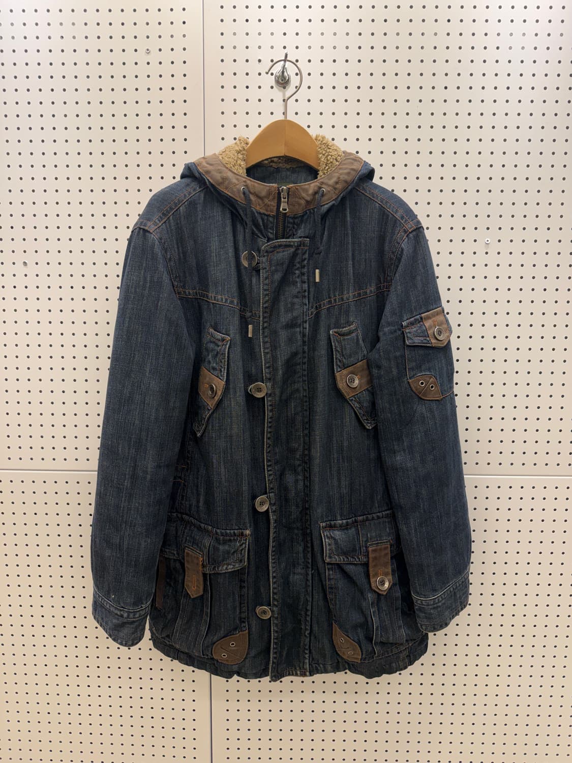 Clr!de 데님 누빔 양털 야상 U781 상품이미지2