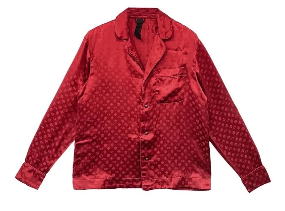 Chrome Hearts Cross Print Silk Pajama Sh 상품이미지1