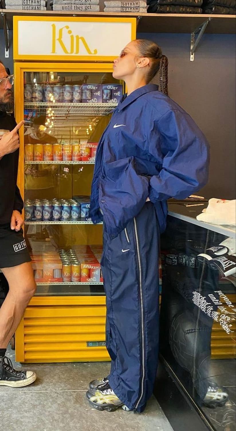 빈티지 나이키 사이드지퍼 나일론 트랙팬츠 블랙 상품이미지1