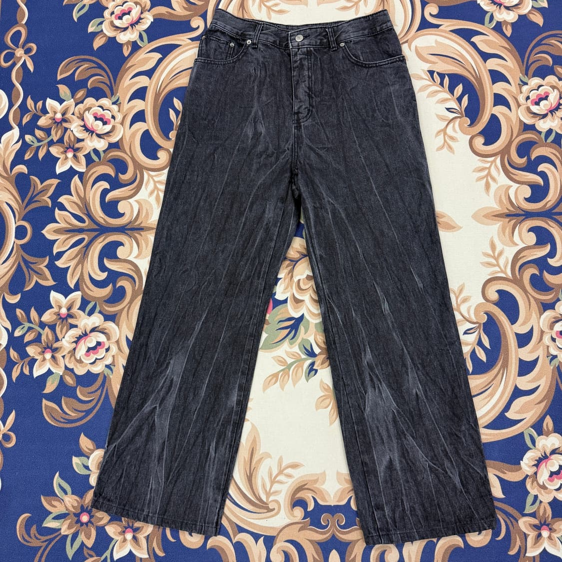 (M)에즈카톤 EZKATON 흑청 워싱 데님팬츠 상품이미지1