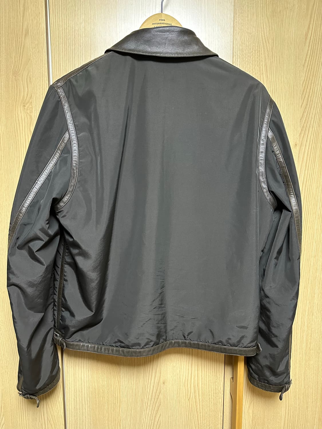 에르메스 02년도 아카이브 가죽 시어링 나일론 자켓 52 상품이미지6