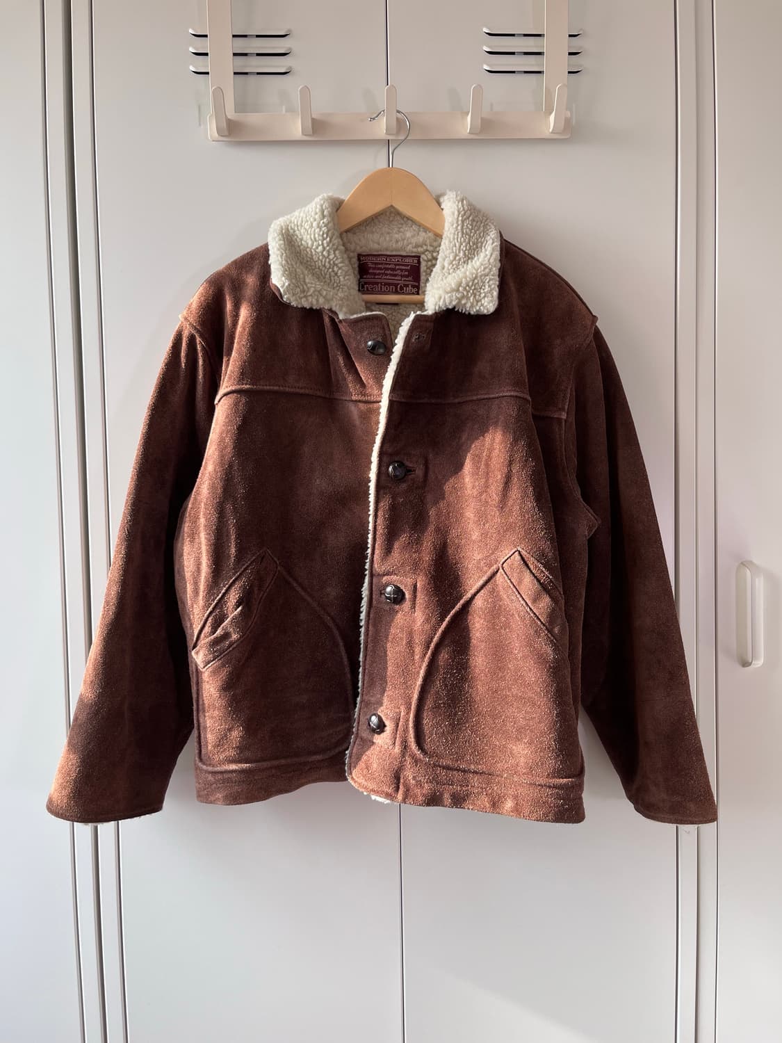 빈티지 리얼 소가죽 스웨이드 무스탕 상품이미지1