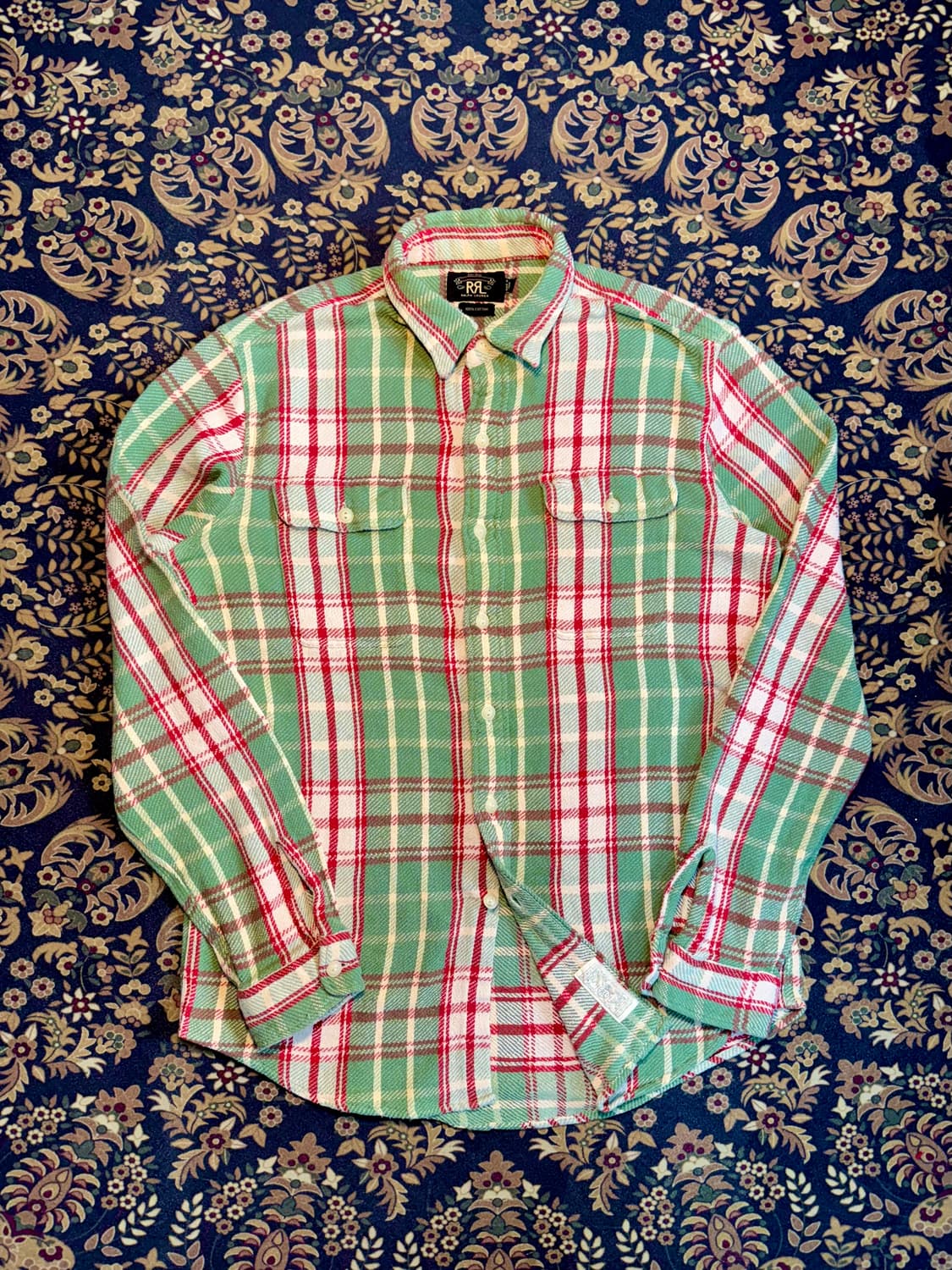 더블알엘 플란넬 텍스쳐 워크셔츠 상품이미지1