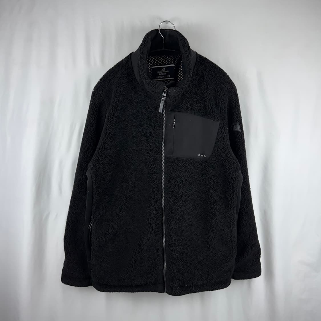 100) 장미쉘바스키아 양털 플리스 집업 자켓 블랙 상품이미지2