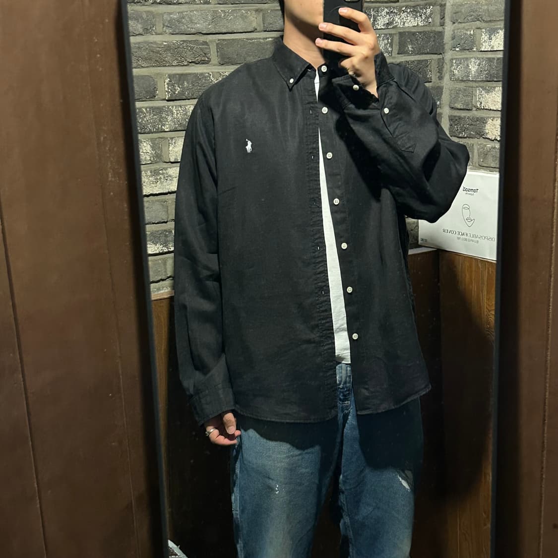 XL) 폴로 랄프로렌 클래식핏 린넨 셔츠 신형 큐알탭 E7 상품이미지9
