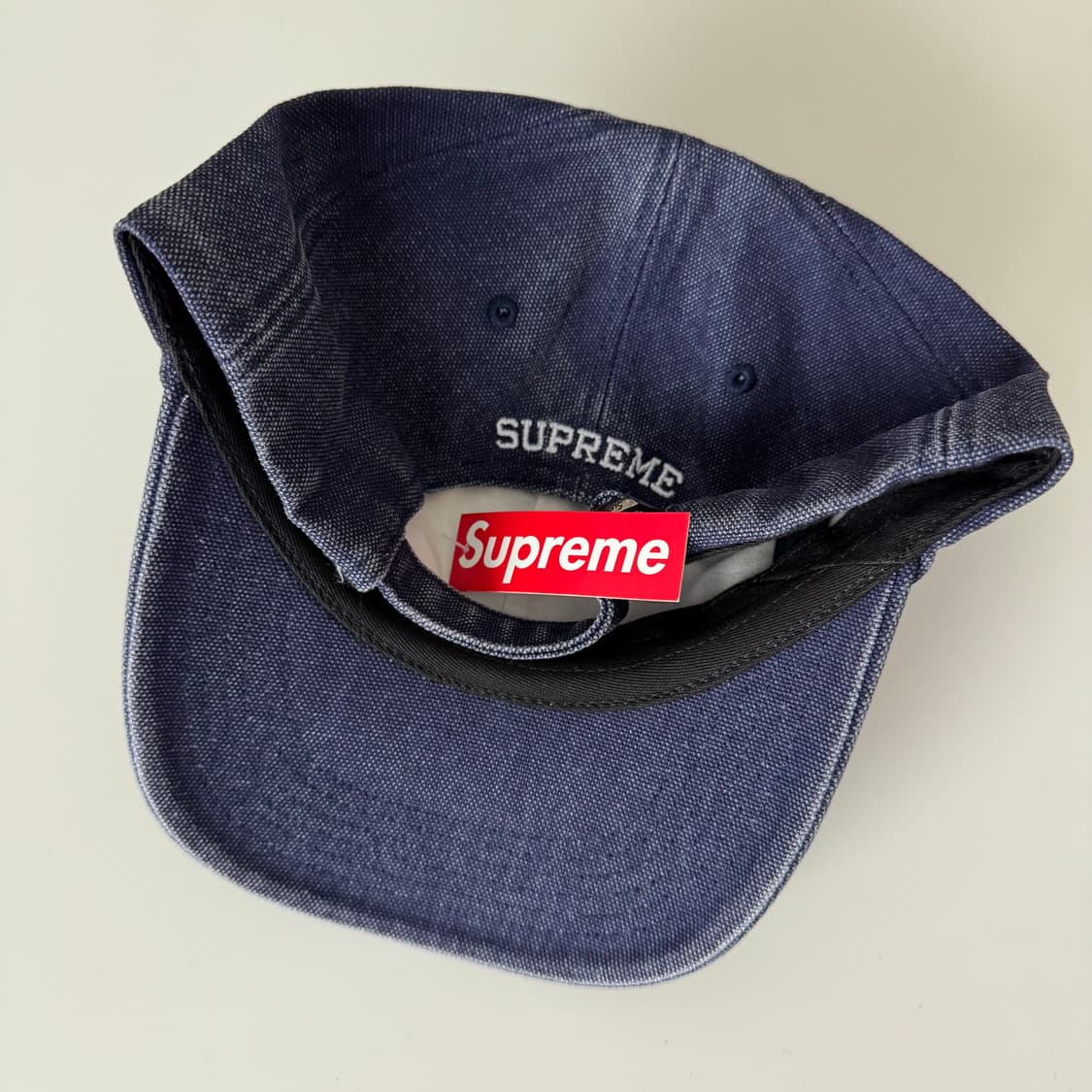 슈프림 피그먼트 S 로고 6-패널 캡 네이비 24FW 상품이미지4