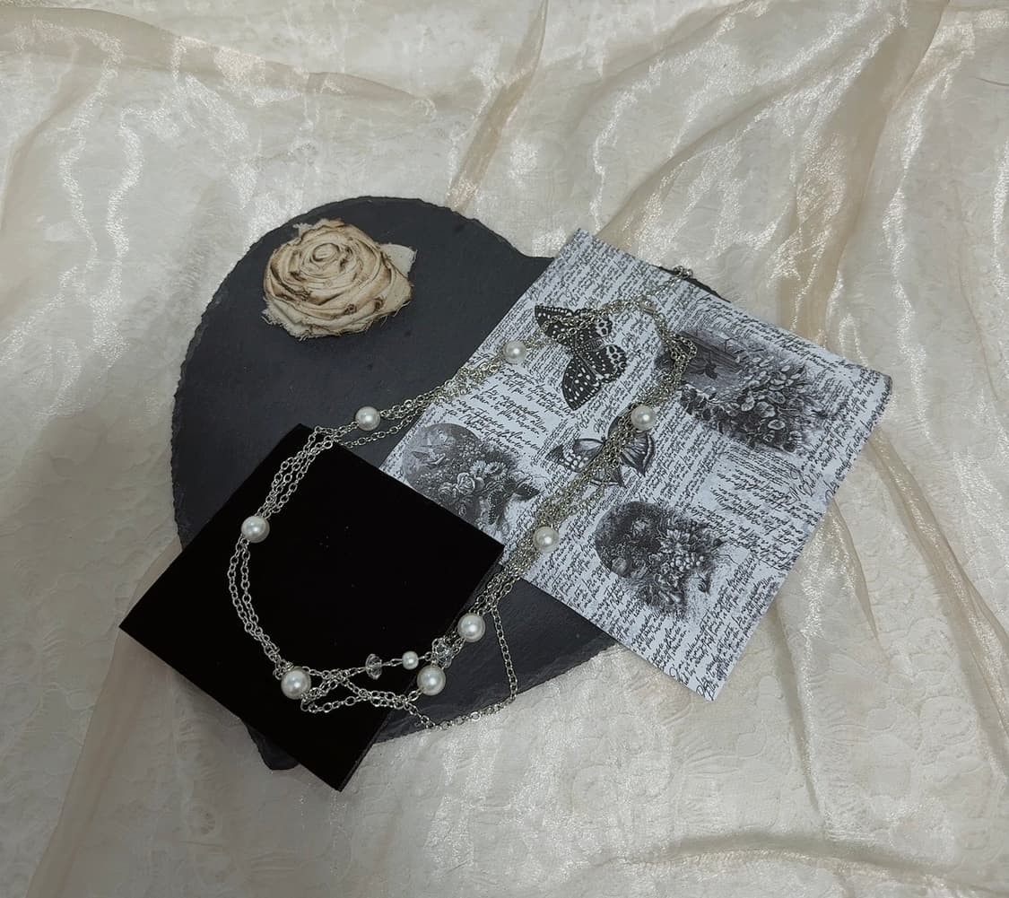 빈티지 진주 오리엔탈 레이어드 목걸이 상품이미지2