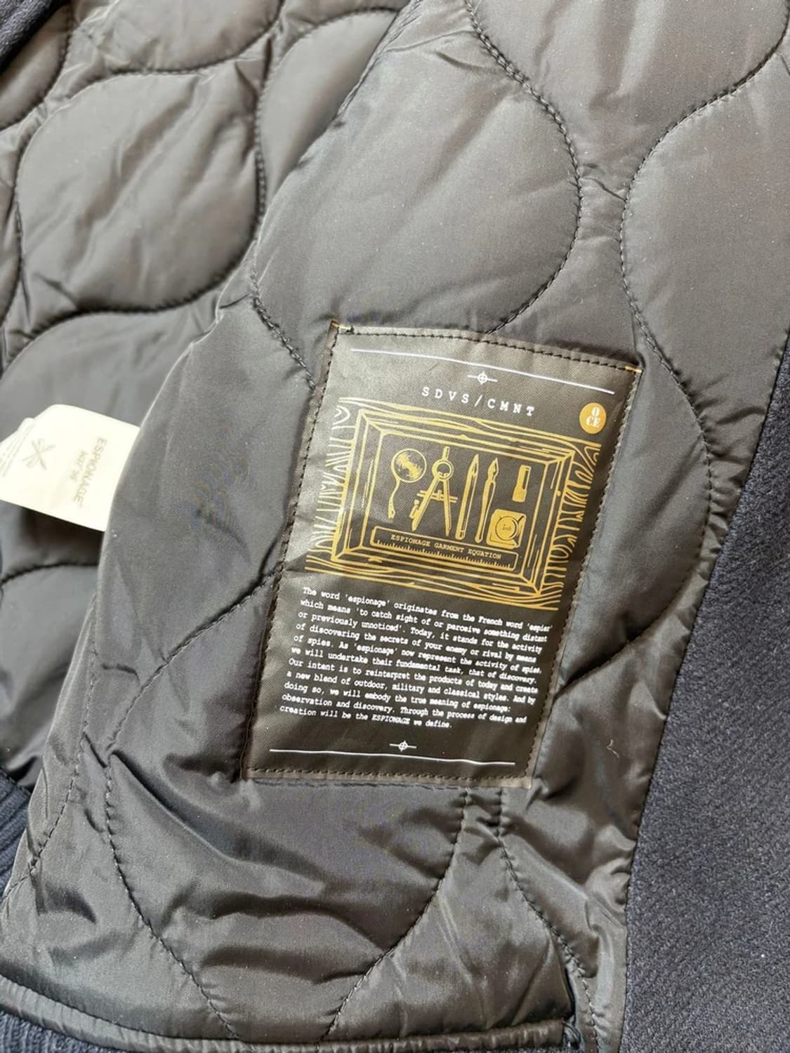 에스피오나지 신슐레이트 울 소가죽 배색 바시티 자켓 PN6761 상품이미지8