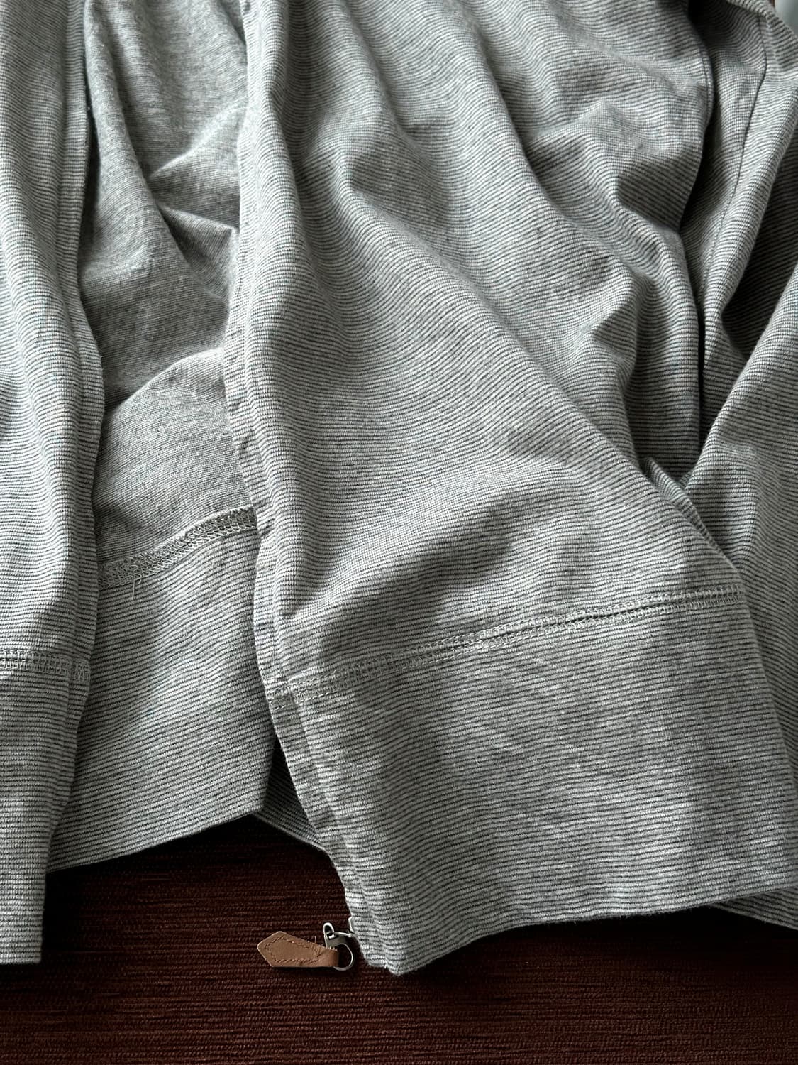 High count cotton micro stripe zip jacke 상품이미지3