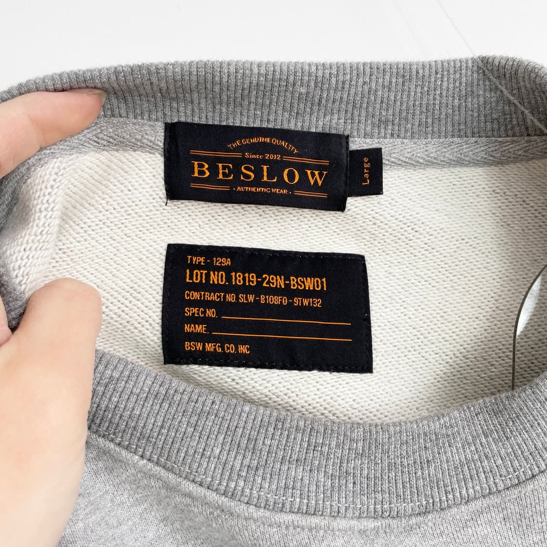 F1 BESLOW 비슬로우 맨투맨 L사이즈 상품이미지5