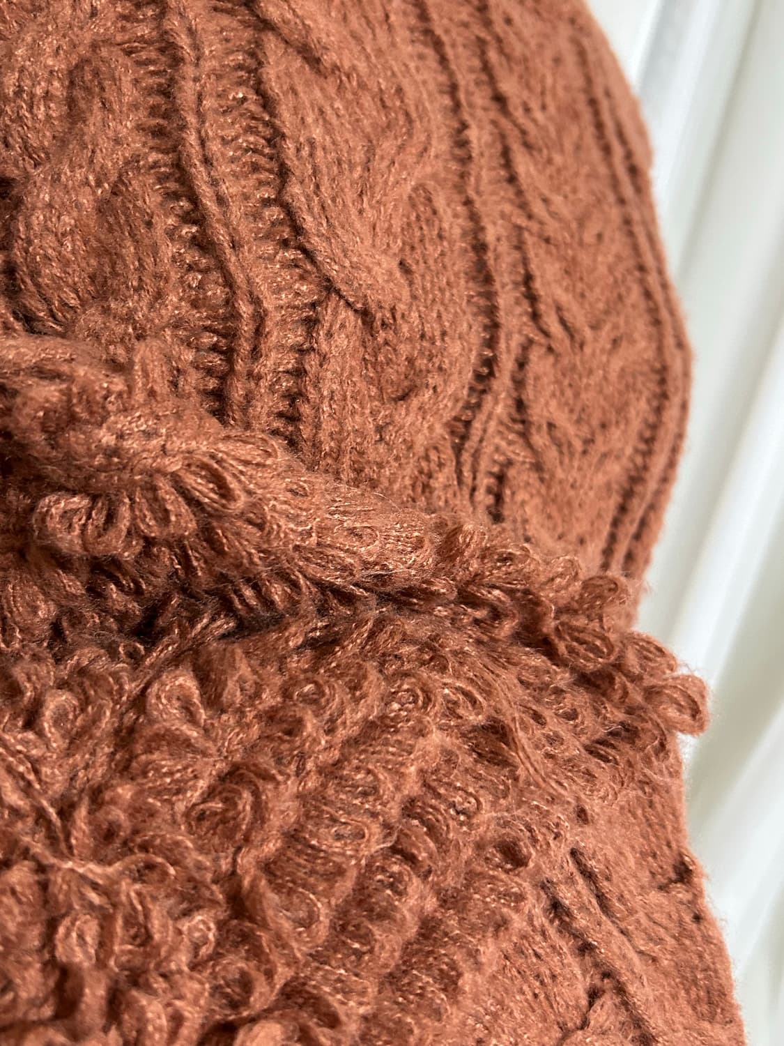 빈티지 히피 에스닉 브라운 크롭 니트  상품이미지2