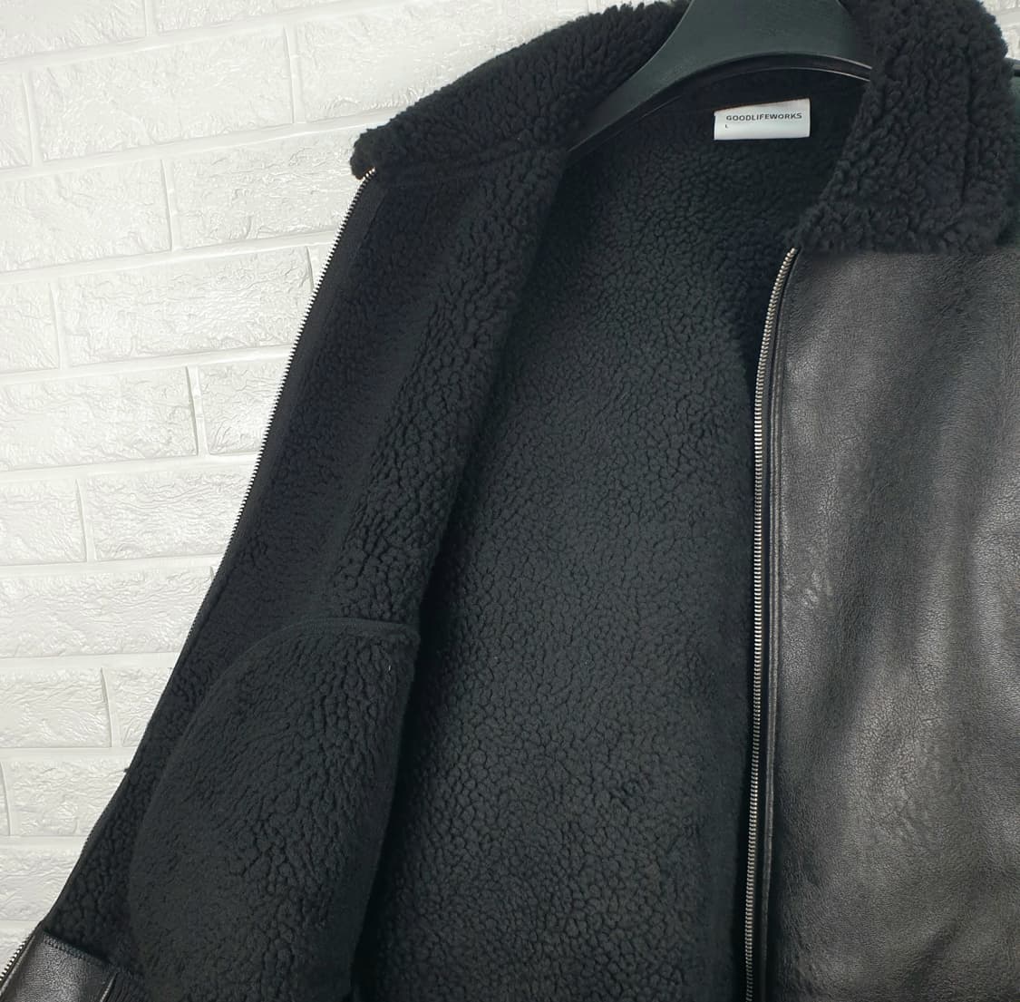 [100]굿라이프웍스 빈티지 무스탕 봄버 자켓 상품이미지7