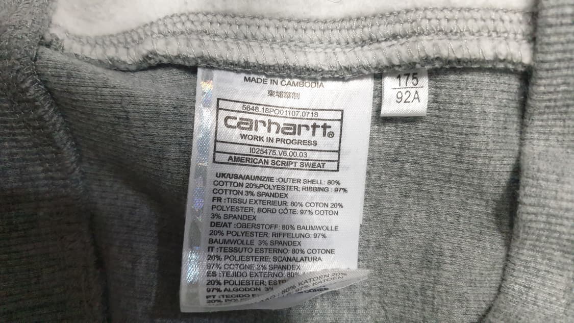칼하트 아메리칸 스크립트 맨투맨 M 상품이미지8