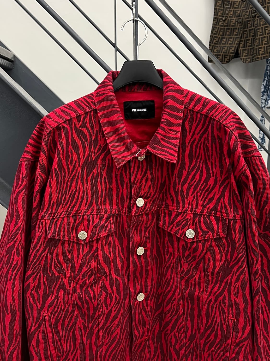 웰던 오버사이즈 지브라 트러커 자켓 상품이미지3