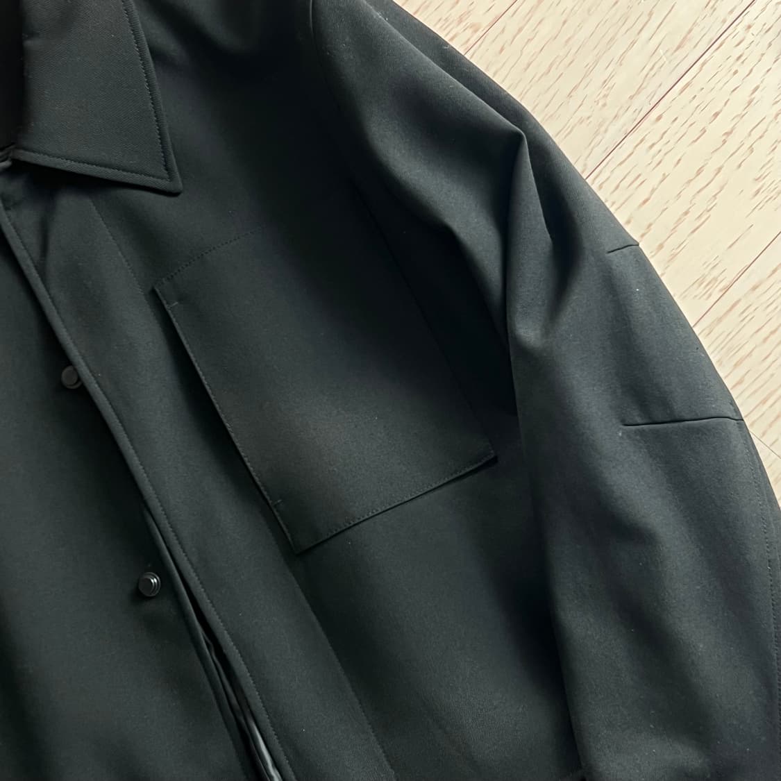 쿠어 미니멀 오버핏 울 자켓 상품이미지2